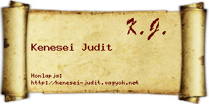 Kenesei Judit névjegykártya
